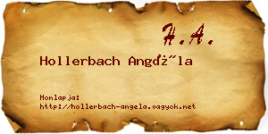 Hollerbach Angéla névjegykártya